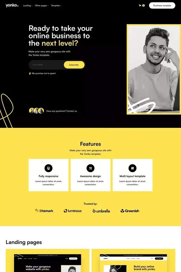 Yonko - Webflow Ecommerce website template