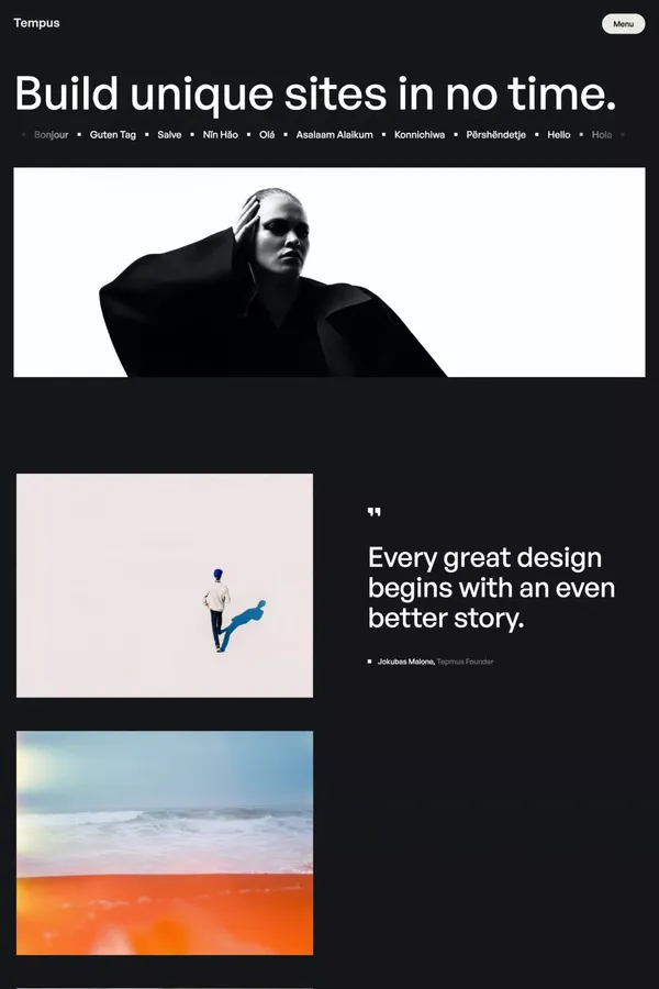 Tempus - Webflow Ecommerce website template - Template design inspiration