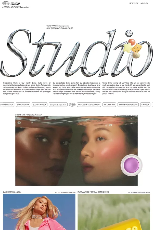 ilovecreatives Studio - Portfolio design inspiration