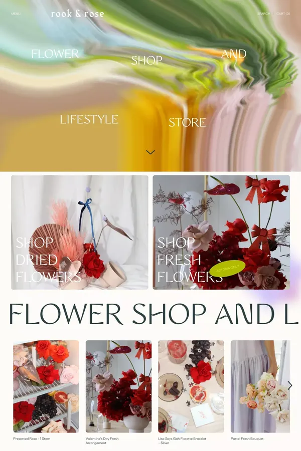 Rook & Rose - Ecommerce design inspiration