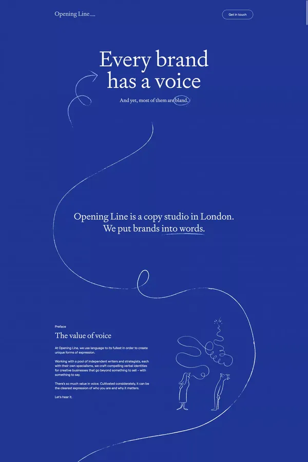 Opening Line — Copywriting studio in London. We put brands into words. - Portfolio design inspiration