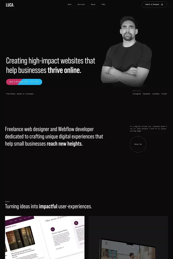 Luca Defreitas-Hansen | Web Design, Webflow & SEO