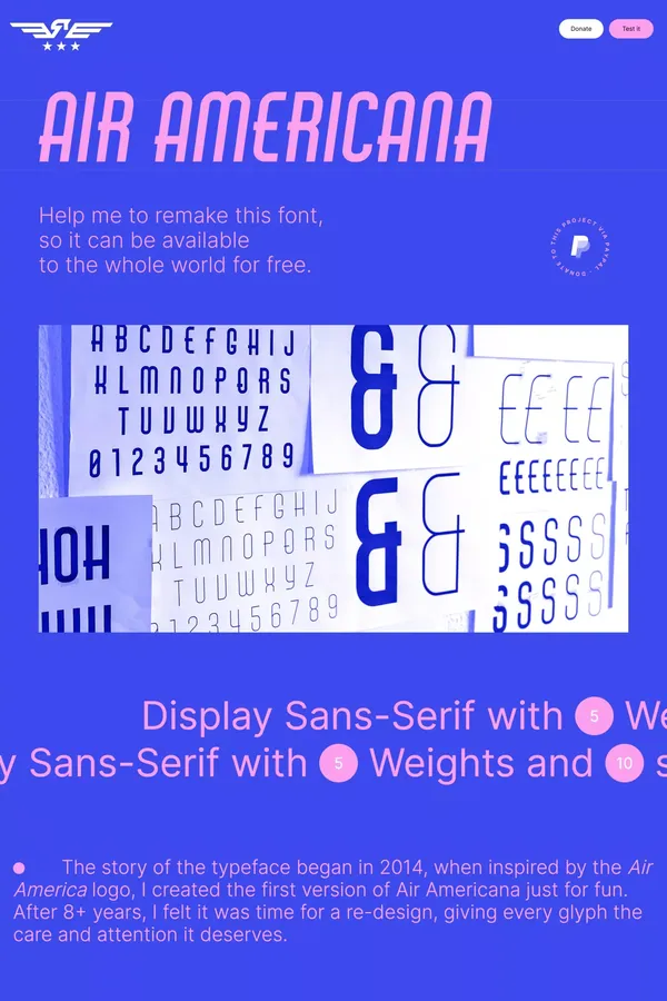 Air Americana - Landing design inspiration