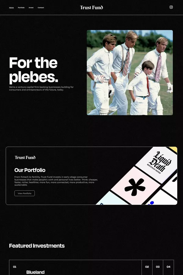 Trust Fund - Portfolio design inspiration