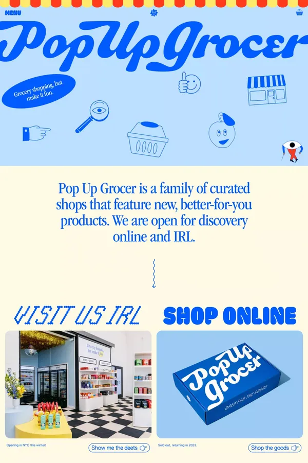 Pop Up Grocer - Ecommerce design inspiration
