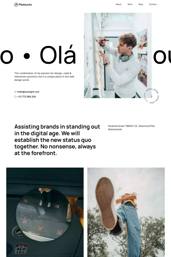 Pleasures - Webflow HTML website template - Template design inspiration