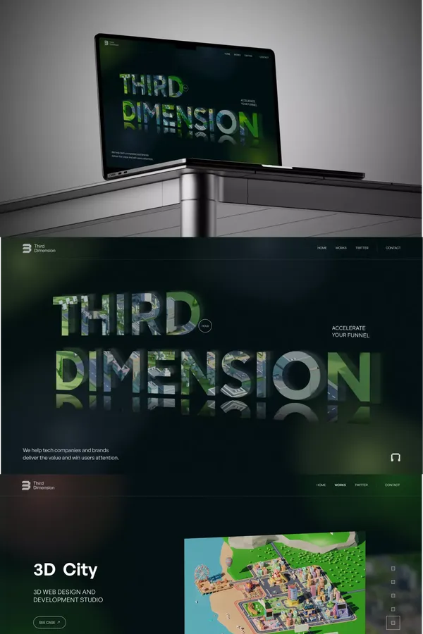 Third Dimension Studio - Portfolio design inspiration