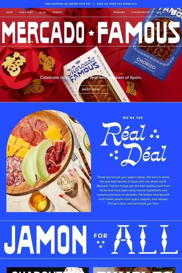 Mercado Famous - From Spain with Love - Ecommerce design inspiration