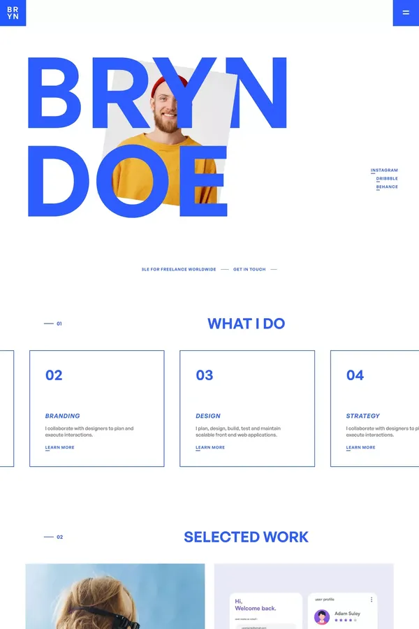 Bryn - Webflow Ecommerce website template - Template design inspiration