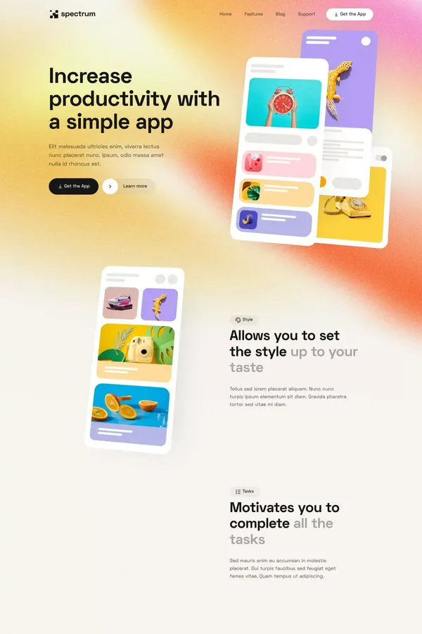 Spectrum - Webflow HTML website template - Template design inspiration