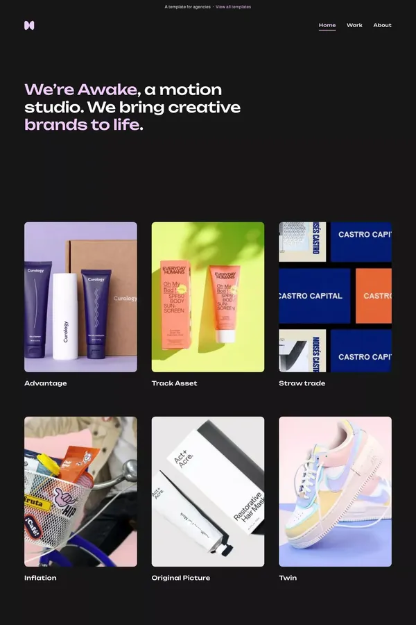 Awake · Webflow HTML website template