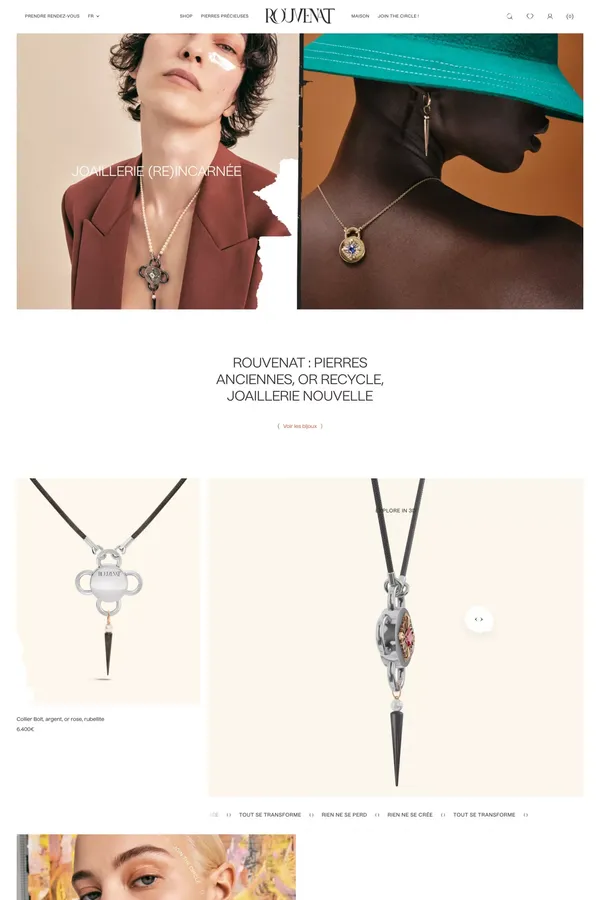 Rouvenat | Joaillerie Circulaire – ROUVENAT - Ecommerce design inspiration