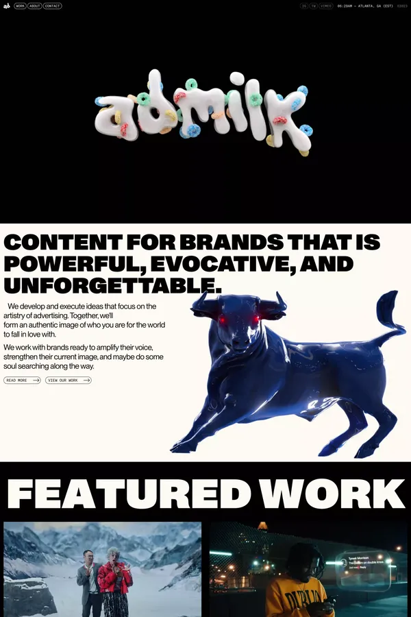 Home — admilk - Portfolio design inspiration