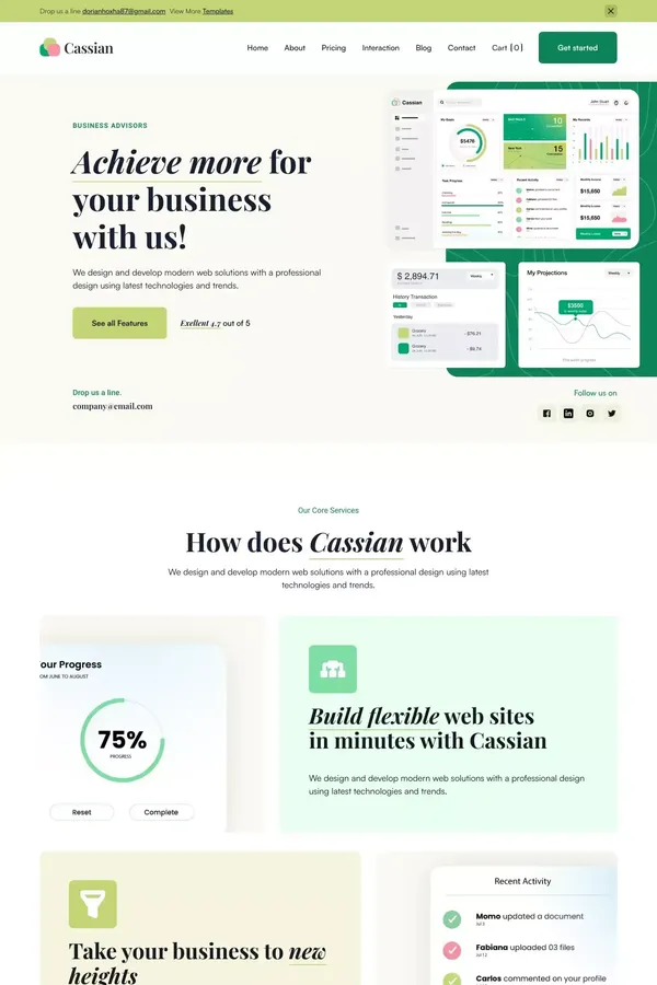 Cassian - Webflow Ecommerce website template