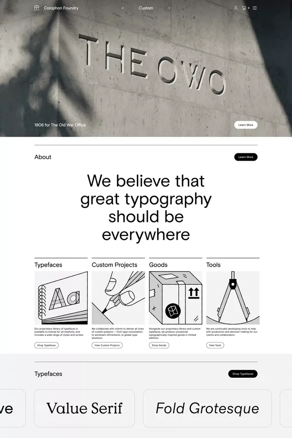 Home — Colophon Foundry - Portfolio design inspiration