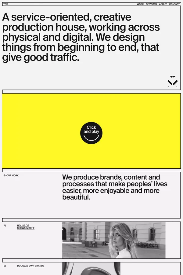 Traffic Productions - Portfolio design inspiration