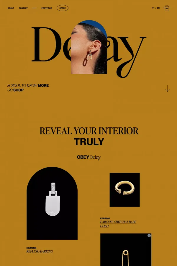 Delay - Ecommerce design inspiration
