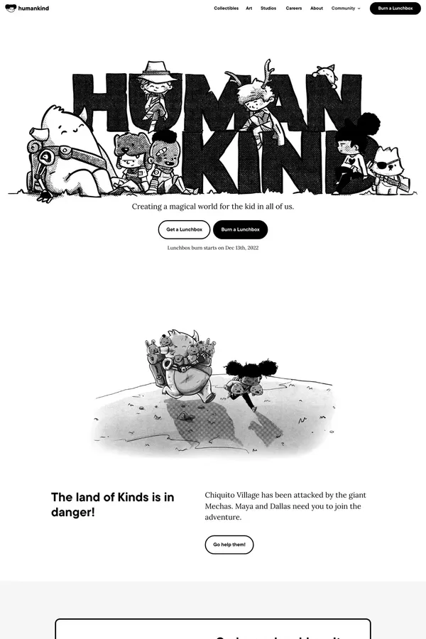 Humankind - Landing design inspiration