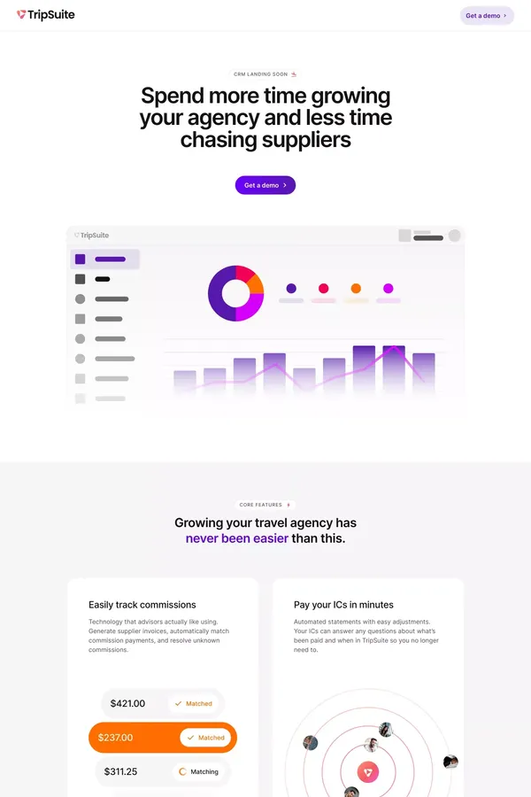 TripSuite - Landing design inspiration