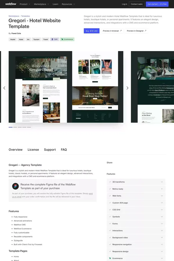 Gregori - Hotel HTML5 Responsive Website Template