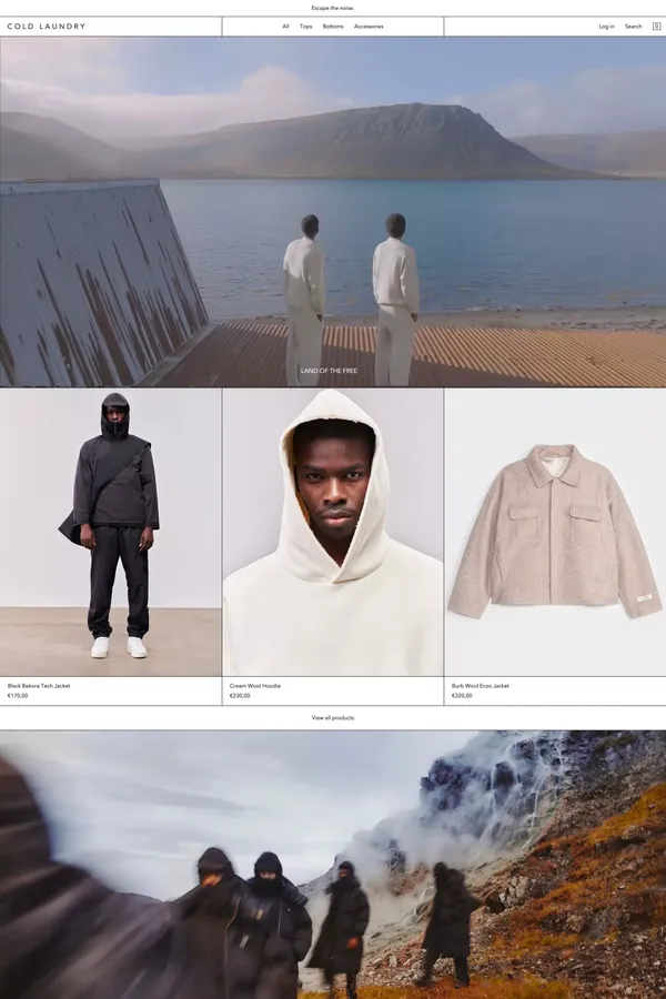 Cold Laundry - Ecommerce design inspiration