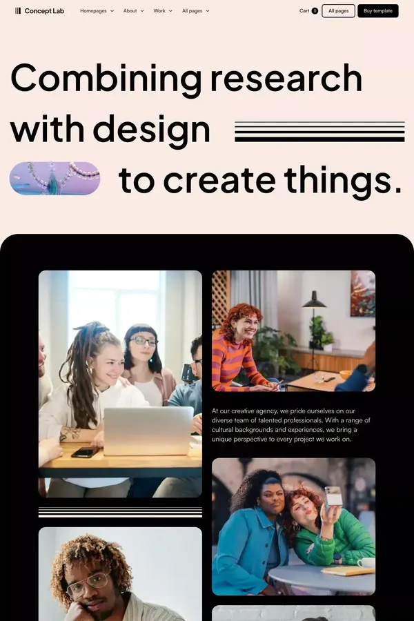 About B | Concept Lab - Webflow Ecommerce website template - Template design inspiration