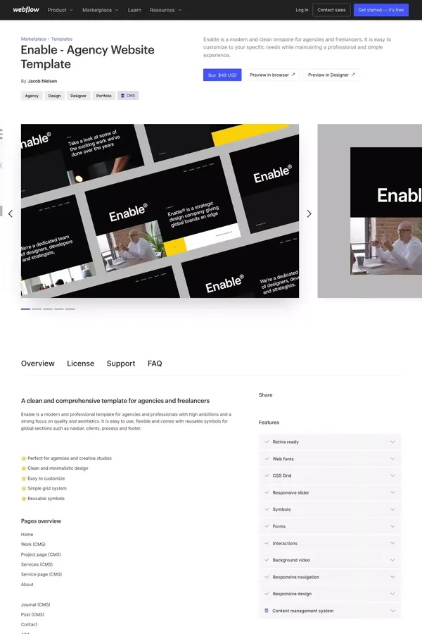Enable - Agency HTML5 Responsive Website Template - Template design inspiration