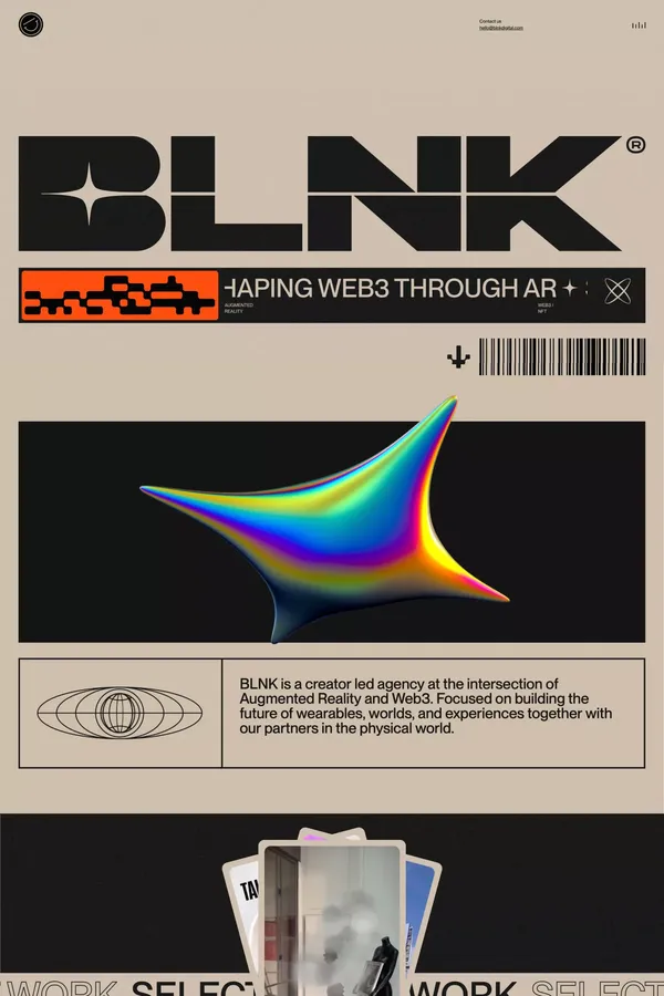 BLNK | Shaping WEB3 through AR - Portfolio design inspiration