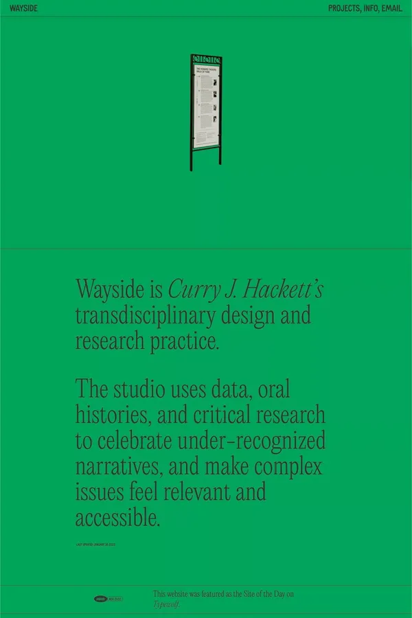 Wayside Studio - Portfolio design inspiration