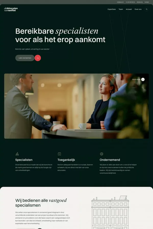 De Advocaten van Van Riet - Vastgoed & Ondernemingen - Portfolio design inspiration