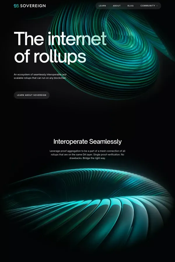 Sovereign - Landing design inspiration