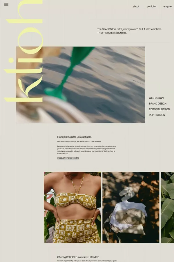 Klioh Studio - Portfolio design inspiration