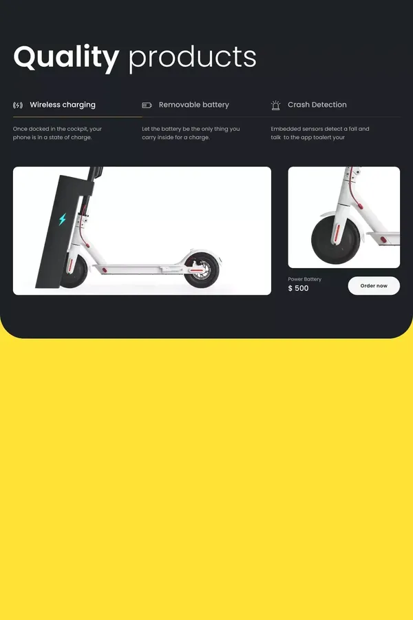 eScooter - Rental Service Website - Landing design inspiration