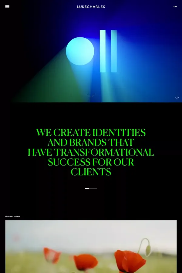 LUKECHARLES | Award winning design & branding - Portfolio design inspiration
