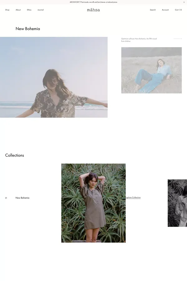 Mahsa - Ecommerce design inspiration