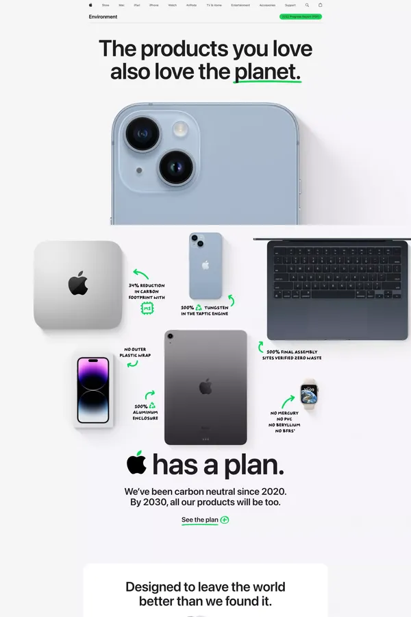 Environment - Apple - Landing design inspiration