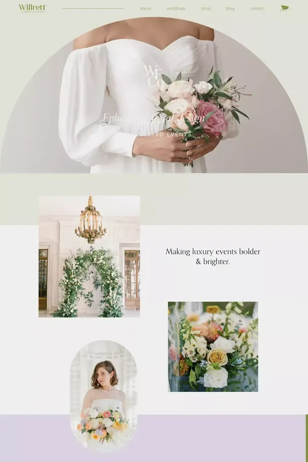 Willrett Flower Company | DeKalb & Sycamore Floral Design & Delivery - Ecommerce design inspiration