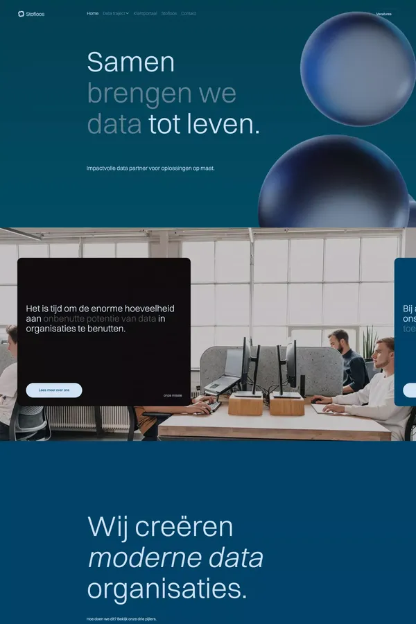 Data Partner - Samen brengen we data tot leven | Stofloos - Portfolio design inspiration
