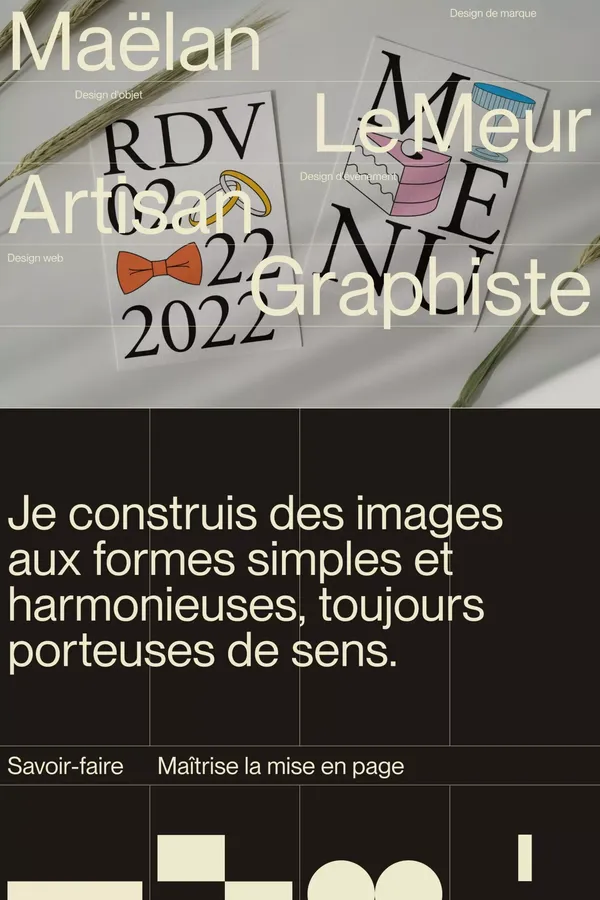 Maëlan Le Meur - Artisan graphiste - Portfolio design inspiration