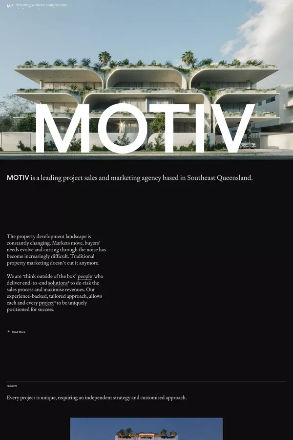 Homepage | MOTIV Agency - Portfolio design inspiration