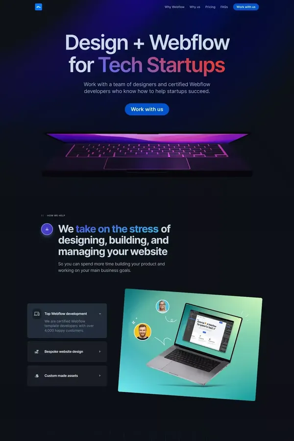 Design + Webflow for Tech Startups