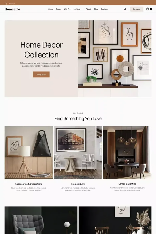 Homeable - Webflow Ecommerce Website Template