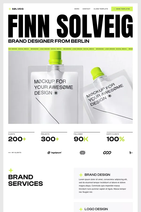 Free Portfolio Webflow Template - Template design inspiration