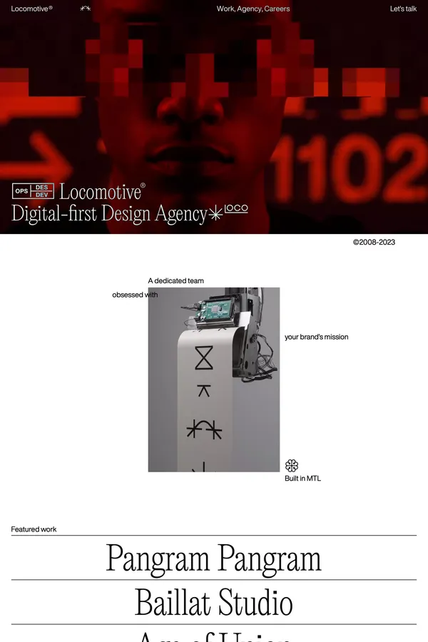 Locomotive | Montreal web agency - Portfolio design inspiration