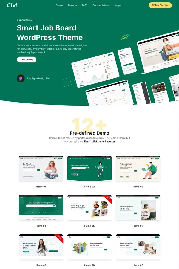Civi – Job Board WordPress Theme – Civi, Jobs Board, WordPress, Theme - website design inspiration