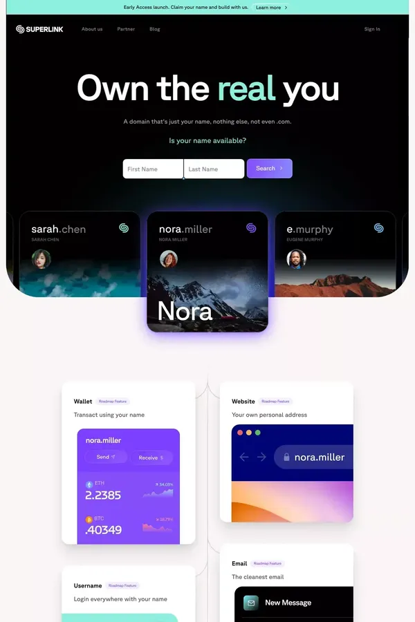 Superlink - Landing design inspiration