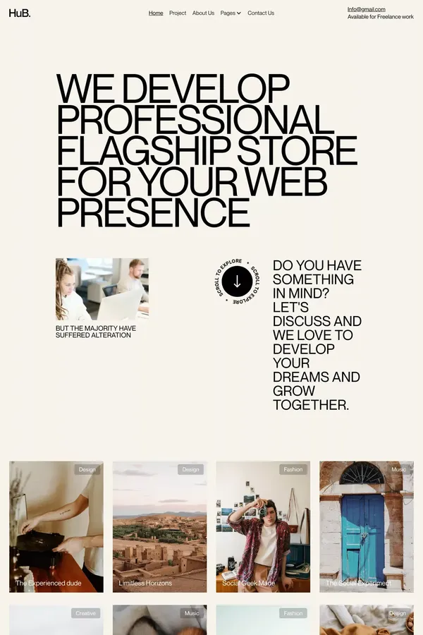 Hub - Agency Website Template - Template design inspiration