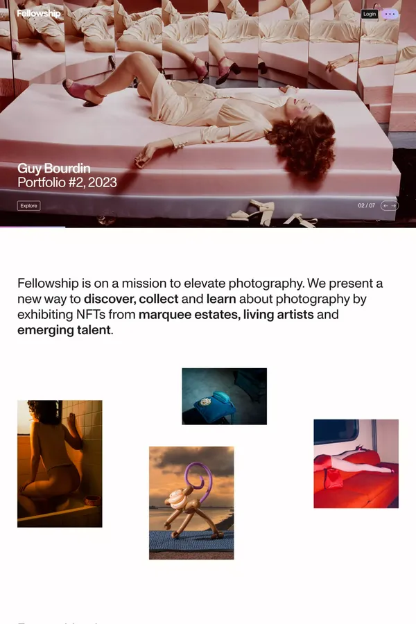 Fellowship - Landing design inspiration