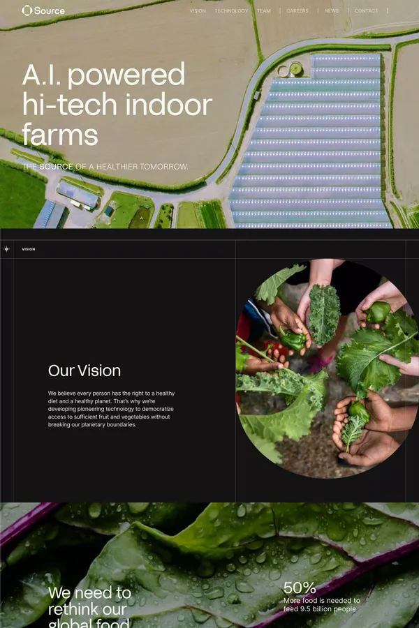 Source.ag - Landing design inspiration