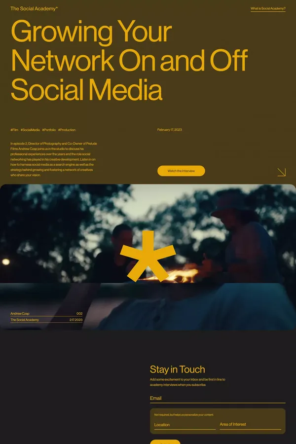 The Social Academy - Other design inspiration